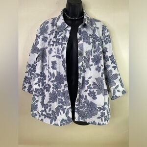 Drapers & Damon’s Vintage Inspired Women’s Button Down Floral Jacket Size XL